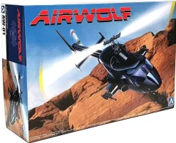 Aoshima 1/48 AW-01 Attack Chopper AIRWOLF Bell 222 CIA Model Kit