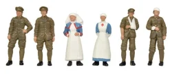 Bachmann WWI Medical Staff & Soldiers Set of 6 Figures