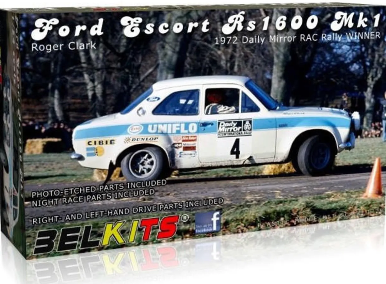Belkits 1/24 Ford Escort RS1600 Mk.I Rally 1972 Roger Clark