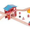BigJigs Fire Station Train Set