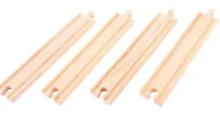 BigJigs Long Straight Track Pack x 4