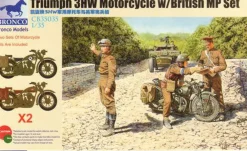 Bronco Kits 1/35 Triumph 3HW Motorcycle with Military Policeman Figure Set