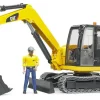 Bruder Cat Mini Excavator With Worker