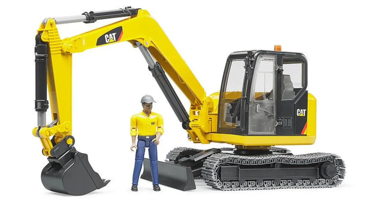 Bruder Cat Mini Excavator With Worker