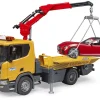 Bruder Scania Super 560R Tow Truck with Roadster