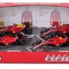 Burago 1/43 F1 Ferrari 4 pack Charles Leclerc Highlights Set Diecast Model