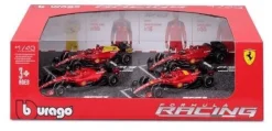 Burago 1/43 F1 Ferrari 4 pack Charles Leclerc Highlights Set Diecast Model
