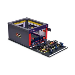 Burago 1/43 F1 Red Bull Racing RB20 2024 Max Verstappen Pit Pass Diorama
