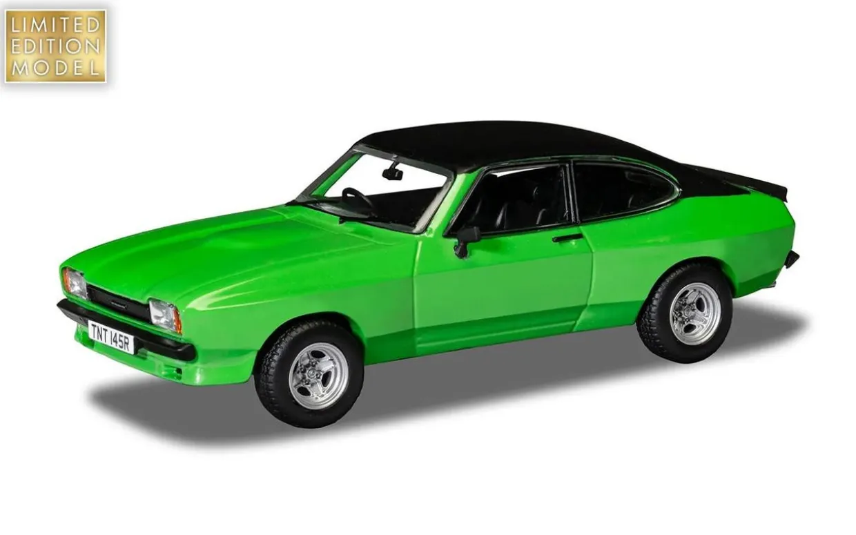 Corgi 1/43 Ford Capri Mk2 3.0S X-Pack, Signal Green Diecast Model