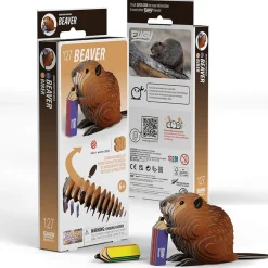 Eugy 127 Beaver Card 3D Puzzle