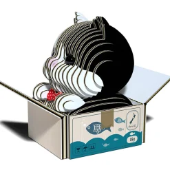 Eugy 89 Cat - Tuxedo Card 3D Puzzle