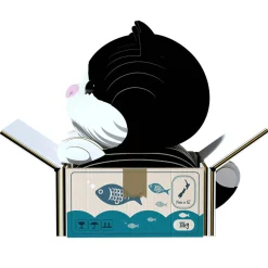 Eugy 89 Cat - Tuxedo Card 3D Puzzle
