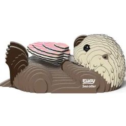 Eugy 60 Sea Otter Card 3D Puzzle