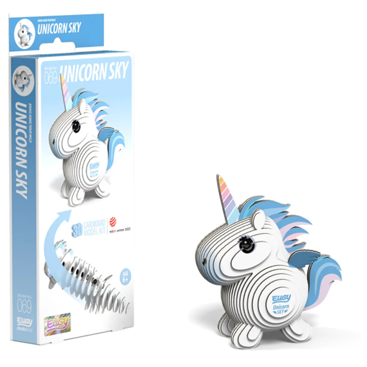 Eugy 69 Unicorn Sky Card 3D Puzzle