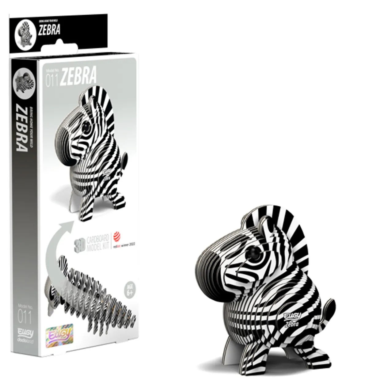 Eugy 11 Zebra Card 3D Puzzle