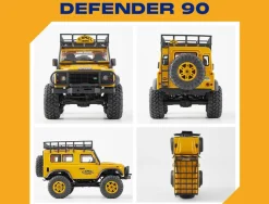 FMS 1/24 Land Rover Defender D90 RTR Yellow Off-Road Vehicle