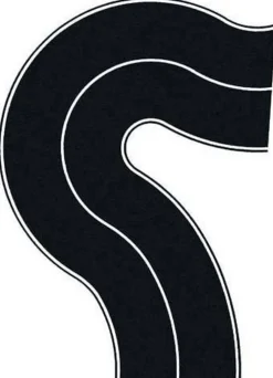 Gaugemaster Self Adhesive Tarmac Road Universal Curves (80mm)