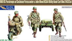 Gecko Models 1/35 Cushman Scooter and John Wood M3A4 Utility Hand Cart