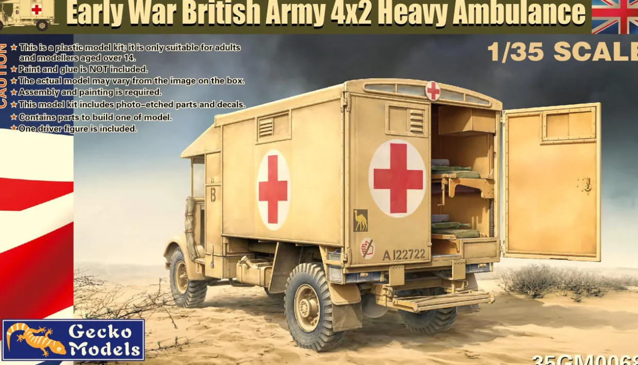 Gecko Models 1/35 Early War British Army 4x2 Heavy Ambulance Desert Version