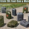 Gecko Models 1/35 Modern British 20l Fuel Cans and Water Can set Model Kit