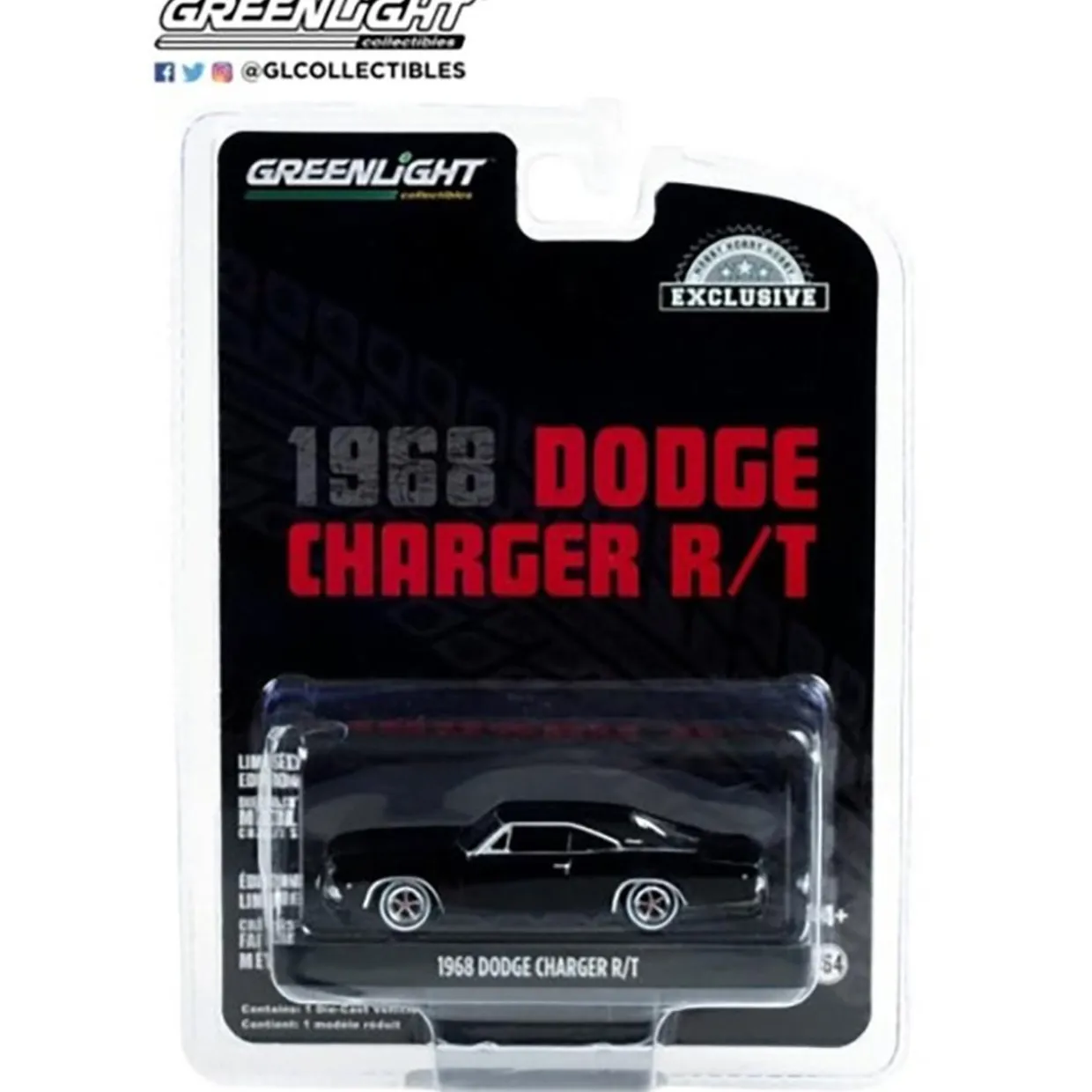 Greenlight 1/64 1968 Dodge Charger R/T Black