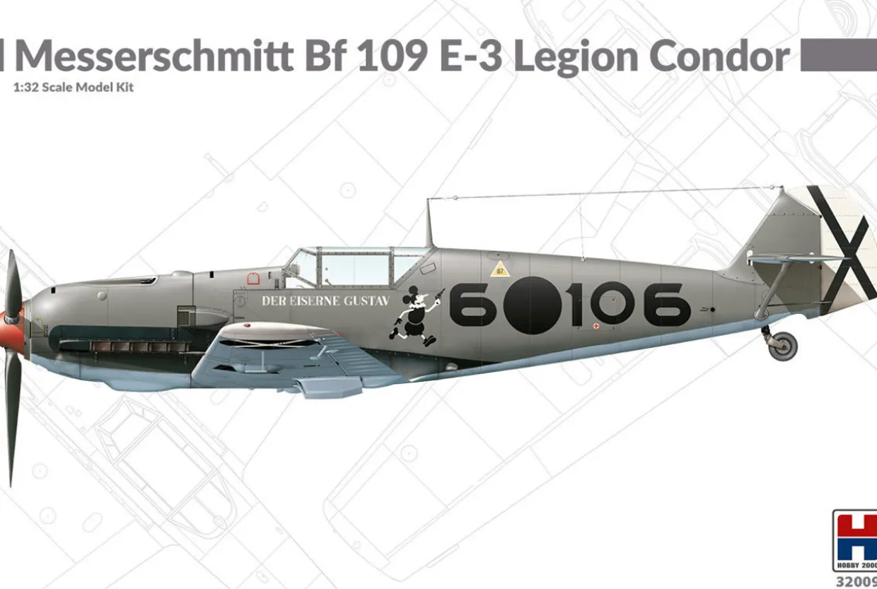 Hobby 2000 1/32 Messerschmitt Bf-109E-3 Legion Condor Dragon Model Kit