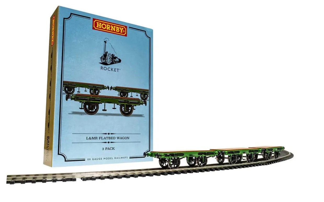 Hornby Railways Stephenson's Rocket Flat Bed Wagon Pack