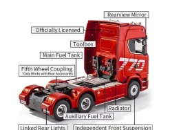 HuiNa RC 1/18 2.4G 19CH Scania 770S RC Haulage Truck RTR