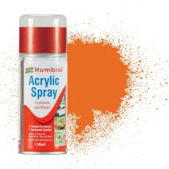 Humbrol 18 Gloss Orange 150ml Acrylic Spray Paint