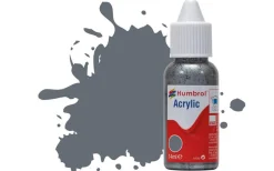 Humbrol 123 14ml Acrylic Satin Extra Dark Sea Grey Paint Dropper Bottle