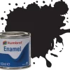 Humbrol 21 50ml Enamel Gloss Black Paint Tinlet