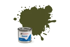 Humbrol 155 14ml Enamel Matt Olive Drab Paint FS34087 Tinlet