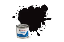 Humbrol 201 14ml Enamel Metallic Black Paint Tinlet