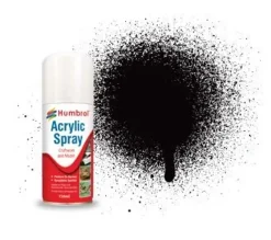 Humbrol 85 Satin Black 150ml Acrylic Spray Paint
