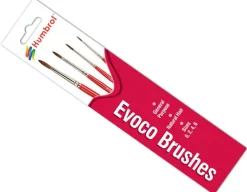 Humbrol Brush Pack Evoco Natural Hair Paint Brushes