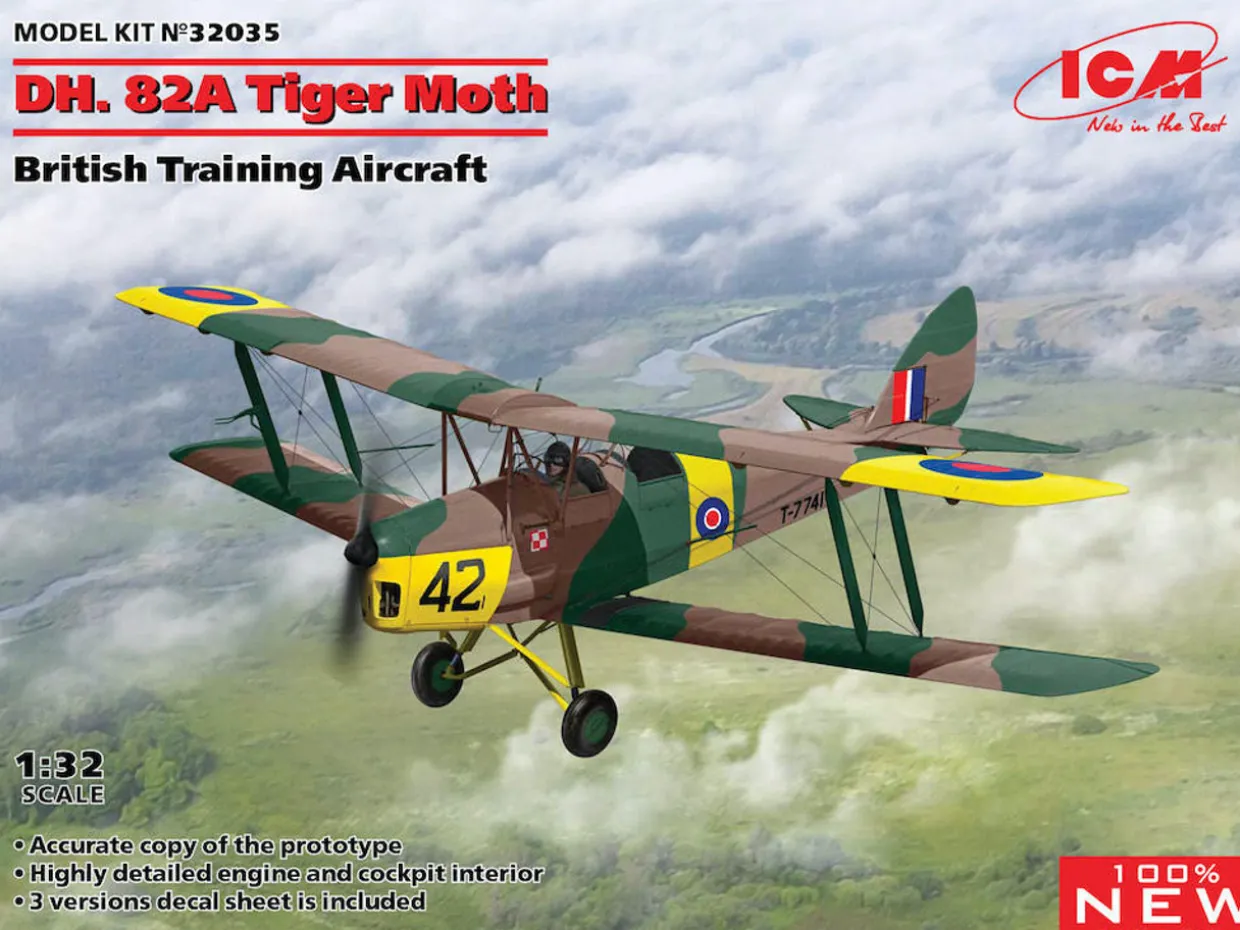 ICM 1/32 de Havilland DH.82A Tiger Moth Model Kit