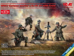 ICM 1/35 s.Gr.W.34 WWII German mortar with Crew