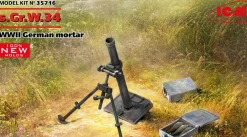 ICM 1/35 s.Gr.W.34 WWII German Mortar Model Kit