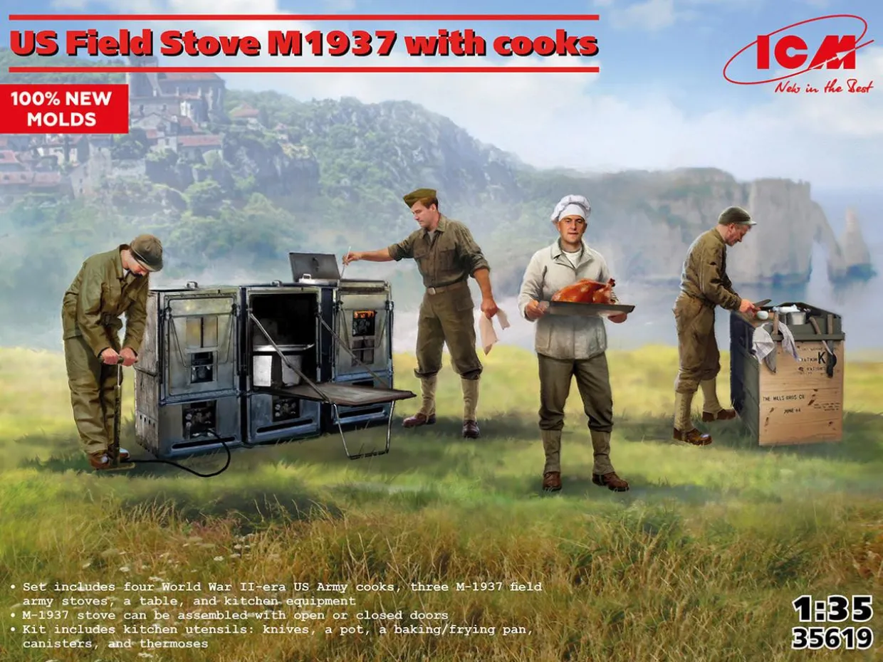 ICM 1/35 US Field Stove M1937 with cooks