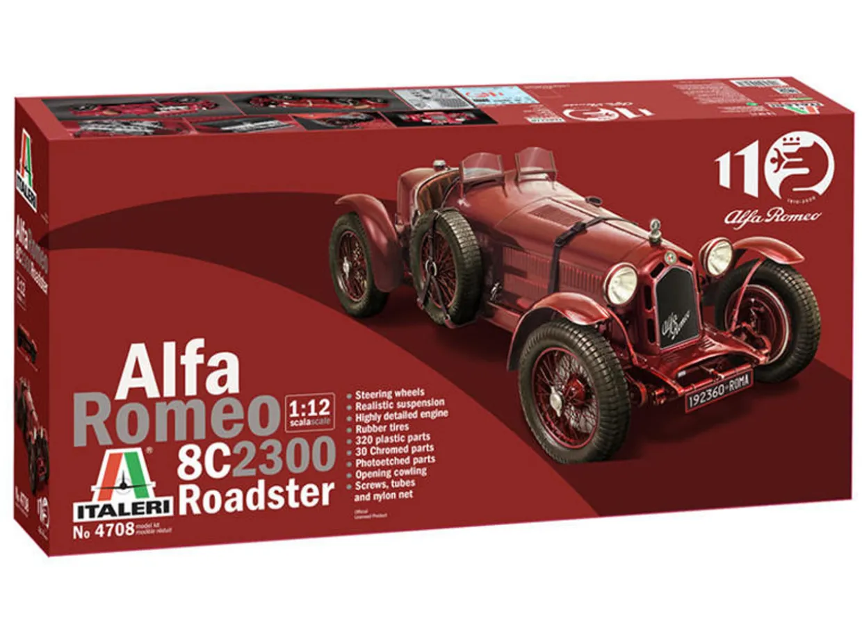 Italeri 1/12 Alfa Romeo 8C 2300 Roadster