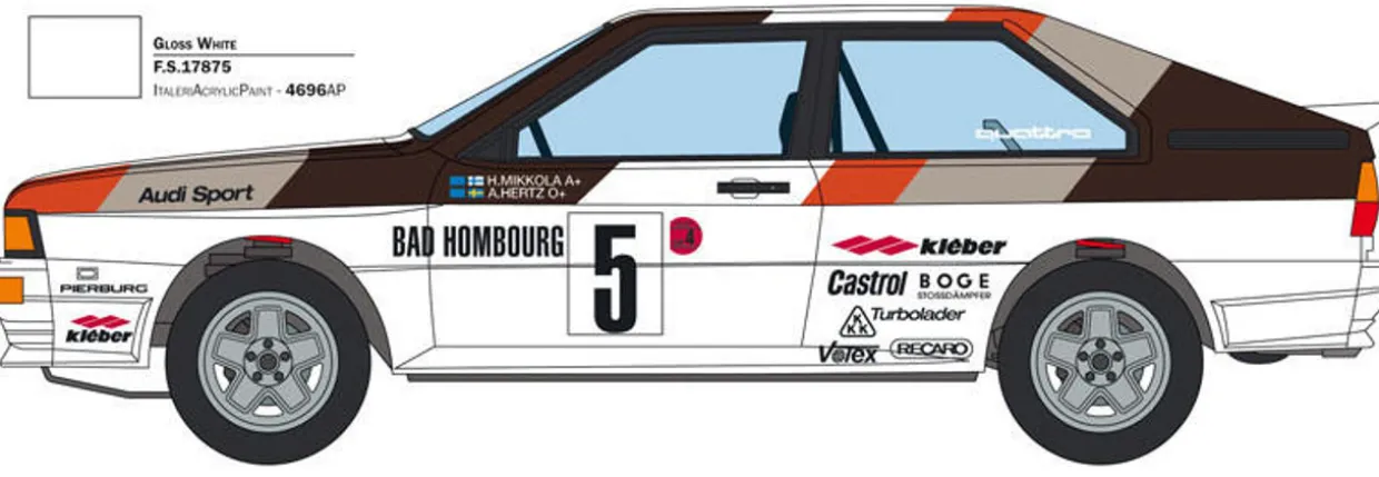 Italeri 1/24 Audi Quattro Rally