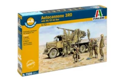 Italeri 1/72 Autocannone Ro3 with 90/53 AA Fast Assembly Model Kit