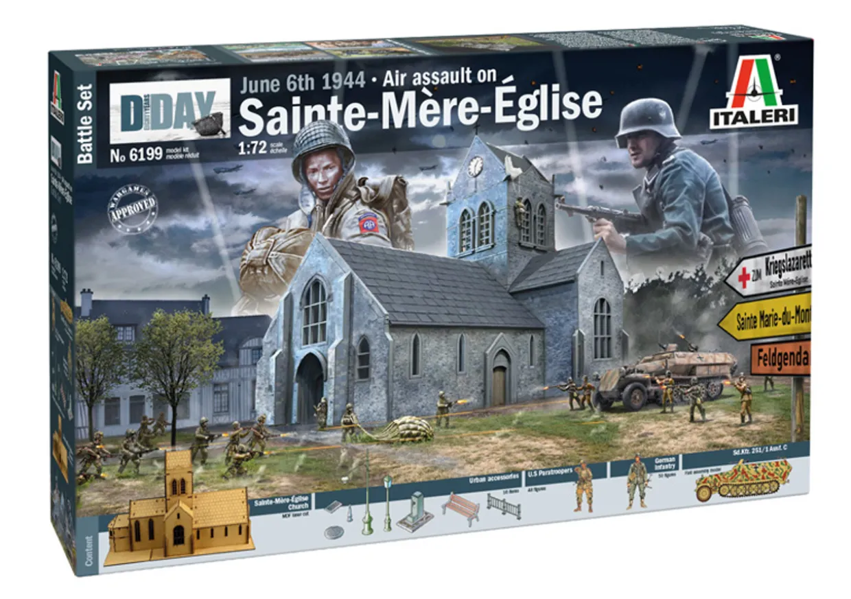 Italeri 1/72 Battle of Normandy Sainte-Mere-Eglise 6 June 1944 Battle Set