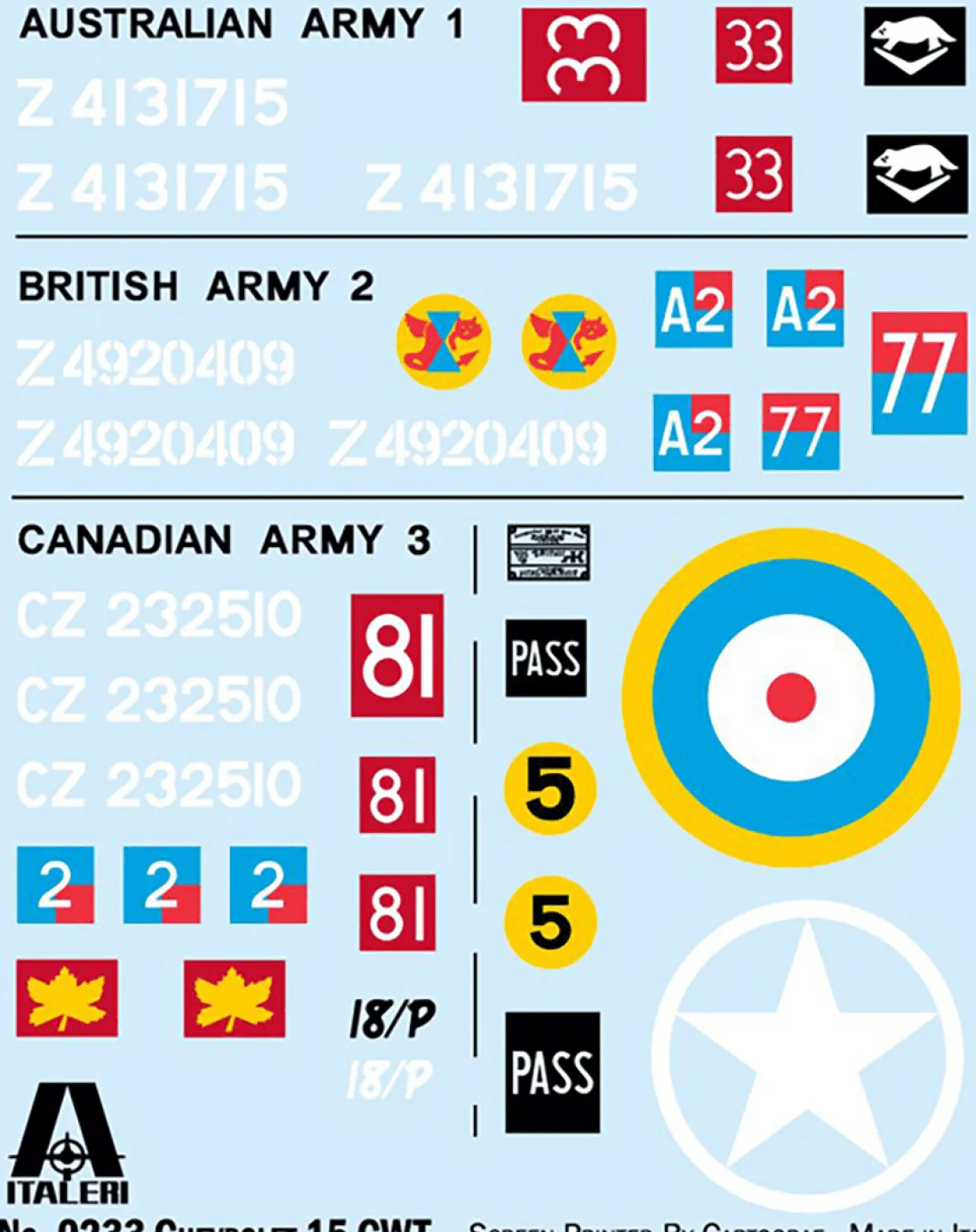 Italeri 1/35 Chevrolet 15 CWT Truck
