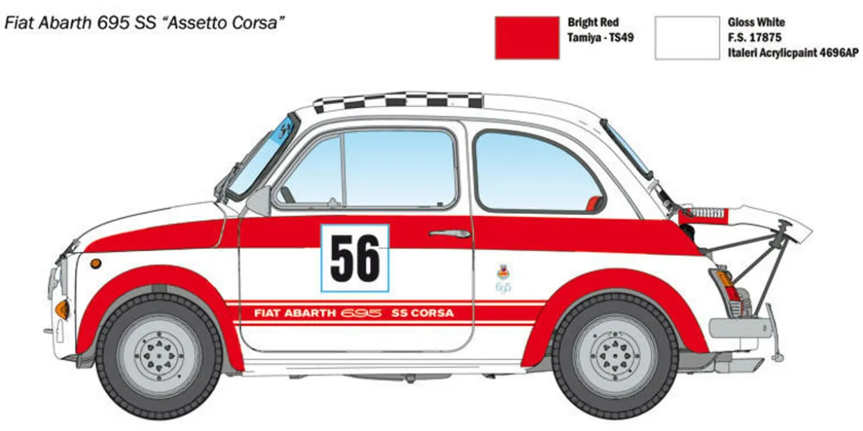 Italeri 1/12 Fiat Abarth 695 SS