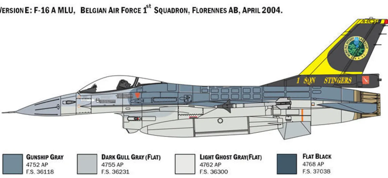 Italeri 1/48 General Dynamics F-16A Fighting Falcon