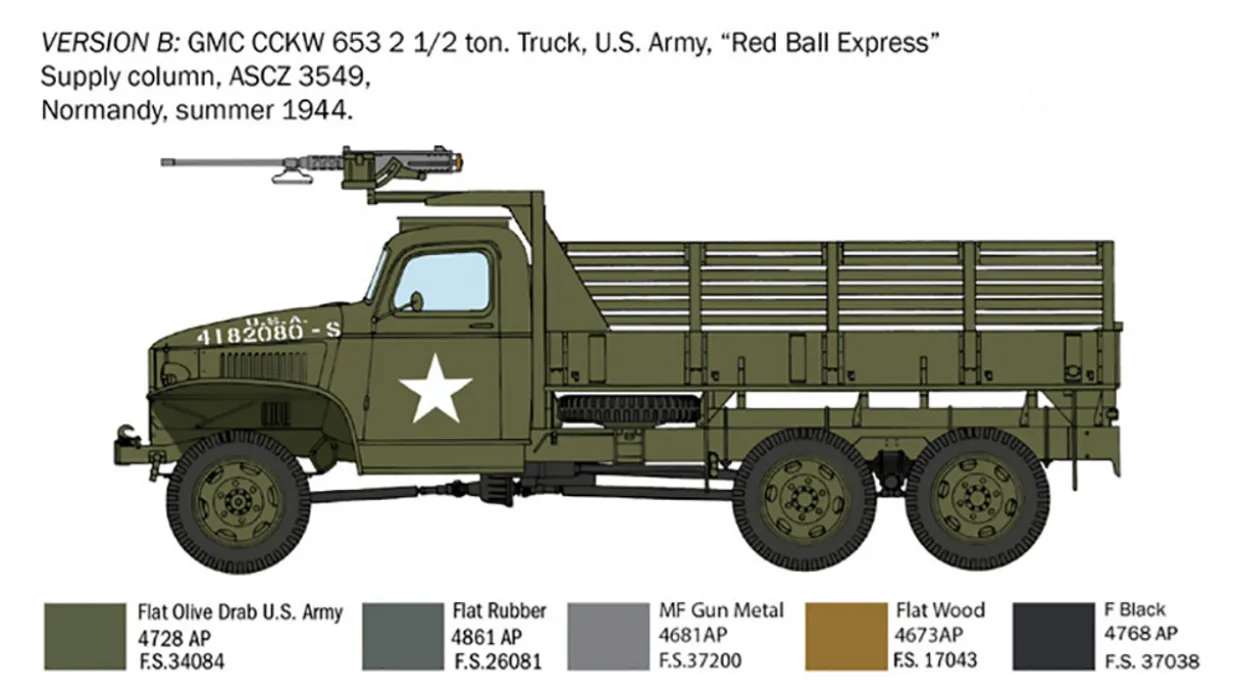 Italeri 1/35 GMC 2 1/2 Ton, 6x6 Truck