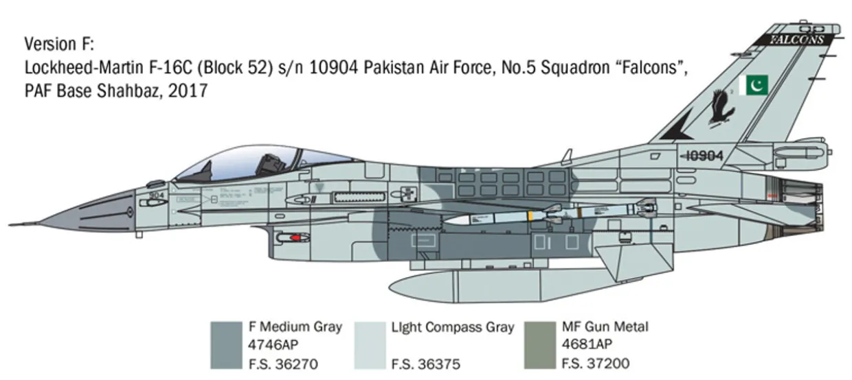 Italeri 1/48 Lockheed Martin F-16C Fighting Falcon Model Kit