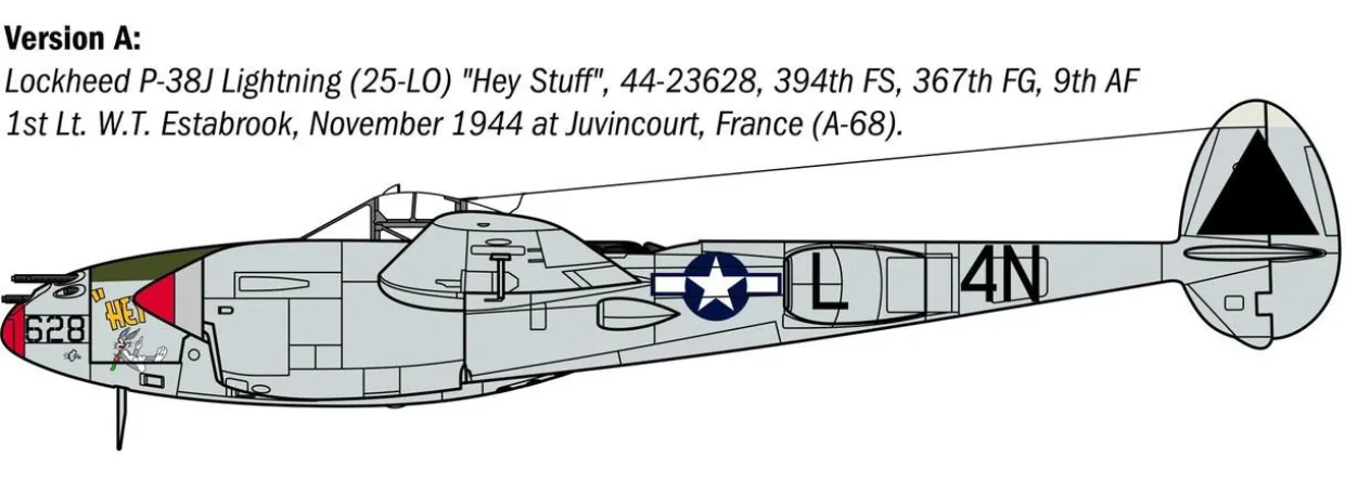 Italeri 1/48 Lockheed P-38J E.T.O. Lightning