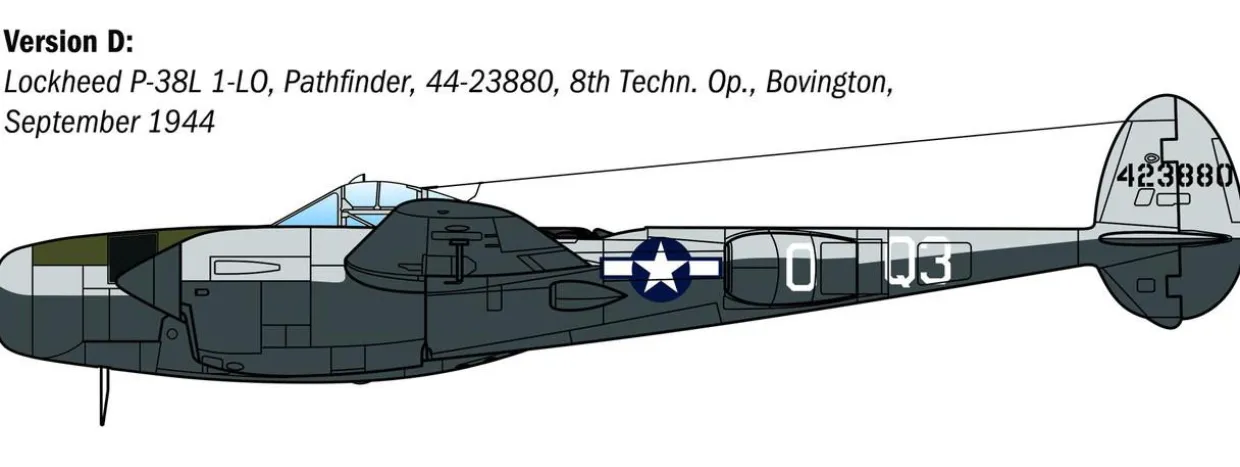Italeri 1/48 Lockheed P-38J E.T.O. Lightning